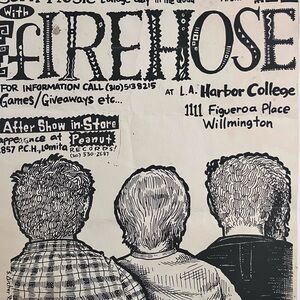 FIREHOSE Vintage 1993 ROCK BAND Flyer / LOS ANGELES HARBOR COLLEGE QUAD / Rare!!
